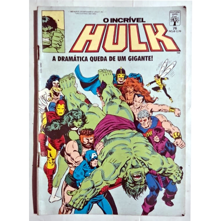 O Incrível Hulk 76 Novos Mutantes Vingadores Capitão América Gavião Arqueiro Homem de Ferro Mulher Hulk Vespa Namor