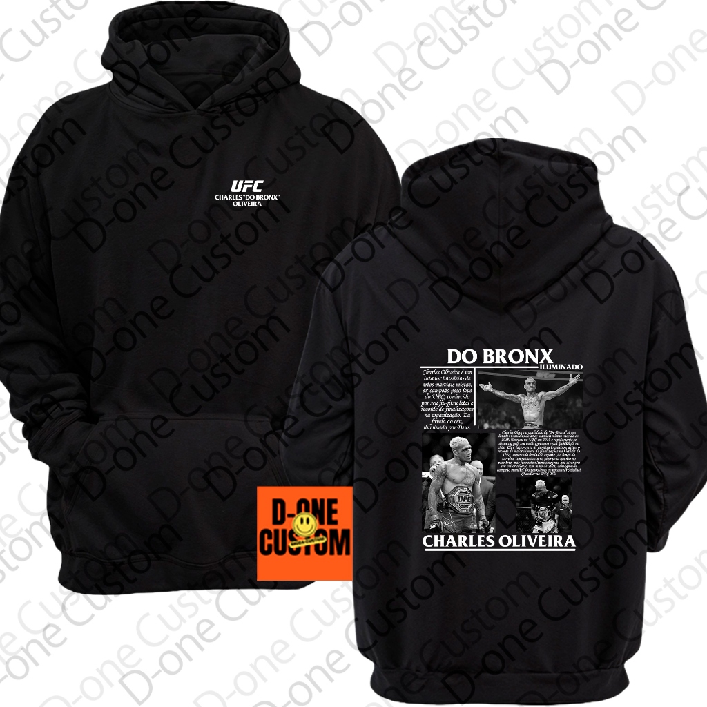 Moletom Blusa de Frio Do Bronx História Costa Blusa Unissex Esportiva Charles UFC Peito Jiu-Jitsu