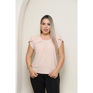 Blusa Casual feminina de Bolinhas com Babados em Oferta na Shopee