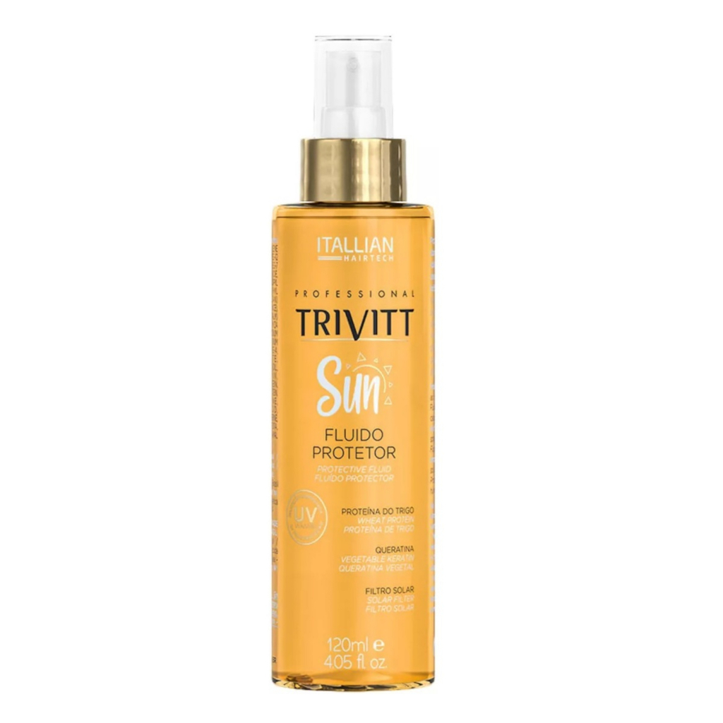 Trivitt Fluido Sun Protetor Térmico Capilar - Pós Sol, Mar & Piscina Com Filtro Solar 120ml
