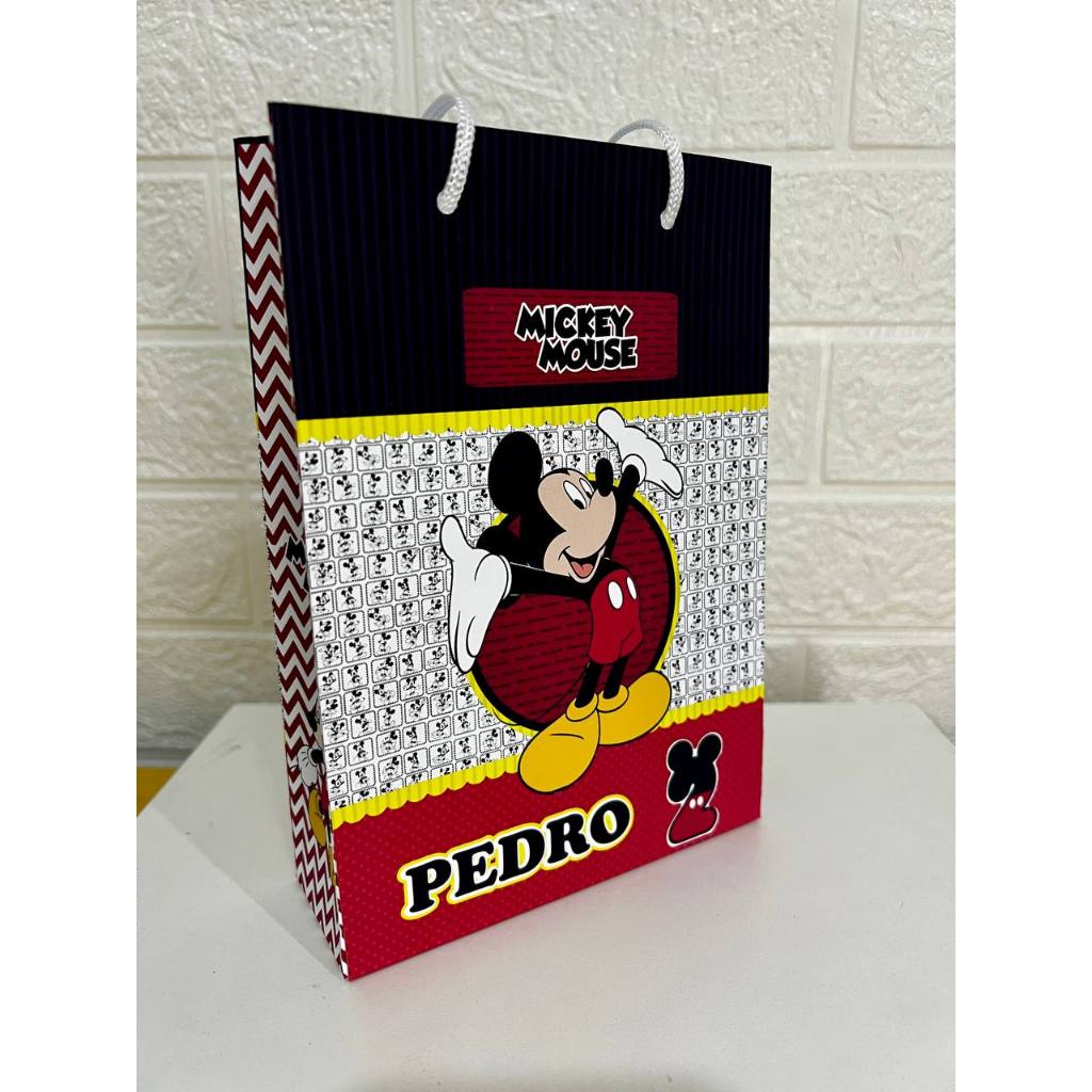 sacola para festa infantil sacola personalizadas tema MICKEY sacolinha surpresa aniversário