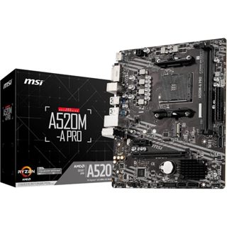 Placa Mãe MSI A520M-A PRO (AM4/2xDDR4/HDMI/DVI-D/M.2/USB 3.2) em Oferta na Shopee