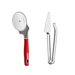 Kit Tramontina Pizza: Cortador Verano Vermelho + Pegador em Inox Praticidade e Estilo na Sua Mesa! em Oferta na Shopee