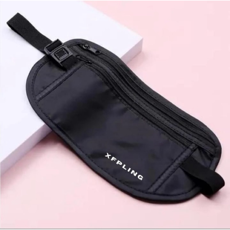 Pochete Bolsa Anti Roubo Furto Doleira Segurança Unissex Top Cor Preto Desenho Do Tecido Lisa — imagem 2 de 2