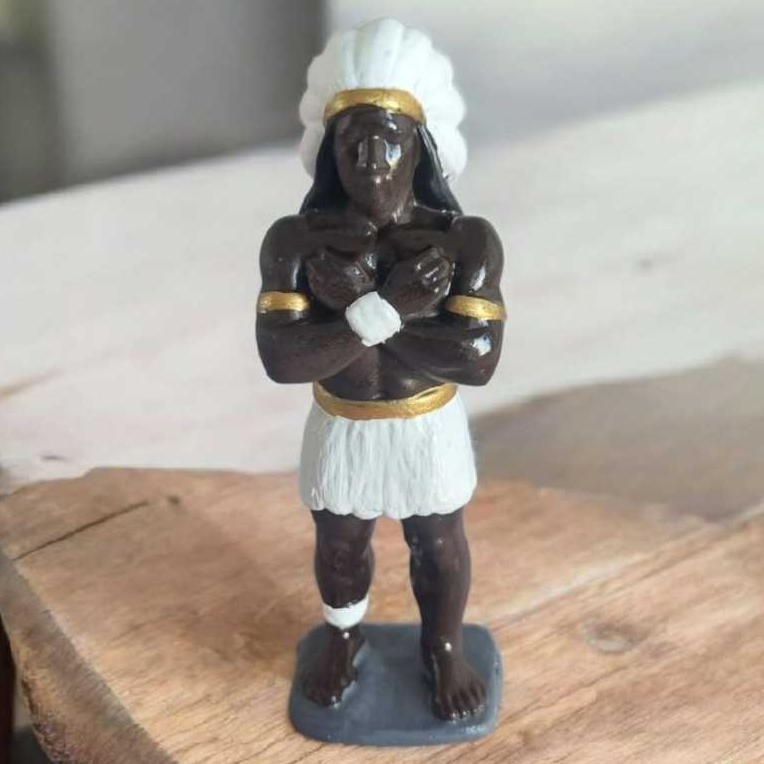 Caboclo Pena Branca em Resina - Impressão 3D