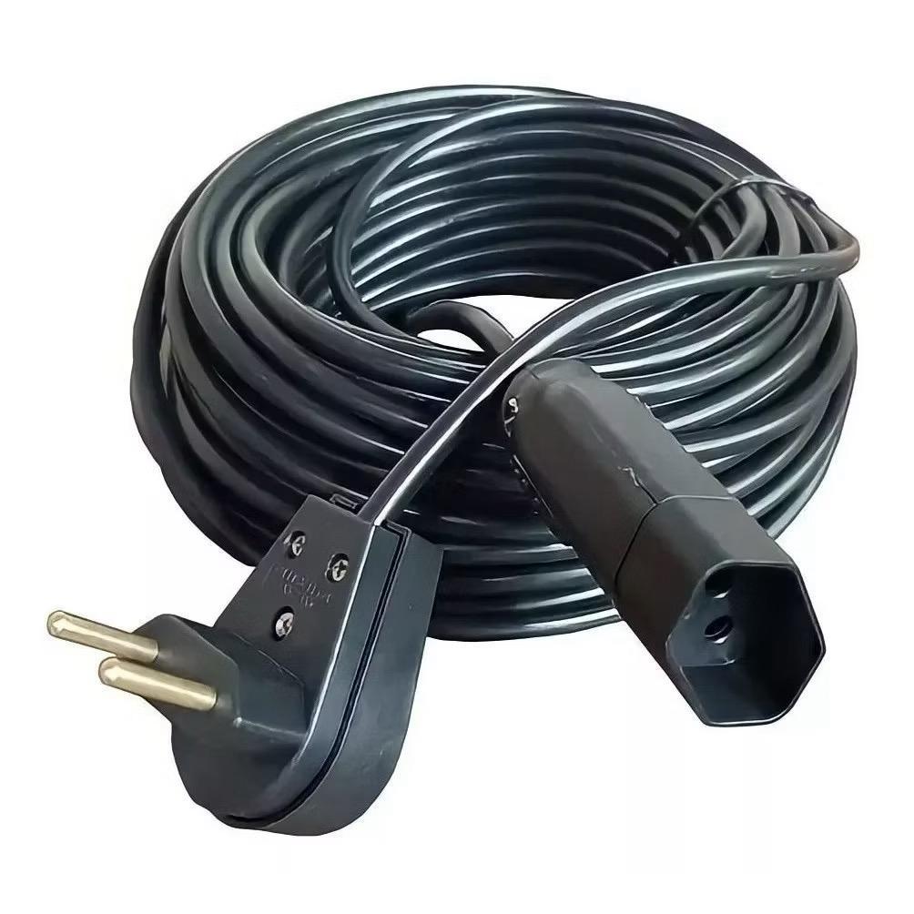 Extensão Elétrica 50 Metros 10A Cabo PP Reforçada Cor Preto 127V/220V em Oferta na Shopee