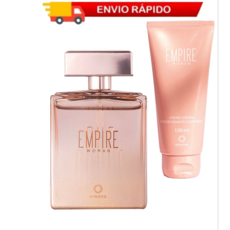 Kit Empire Woman Perfume Feminino Hinode 100ml + Hidratante Corporal Empire Woman 100ml