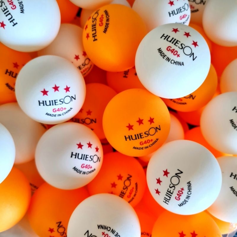 Bolinhas/Bolas de Ping Pong Profissional 3 estrelas Huieson Branca/Laranja em Oferta na Shopee