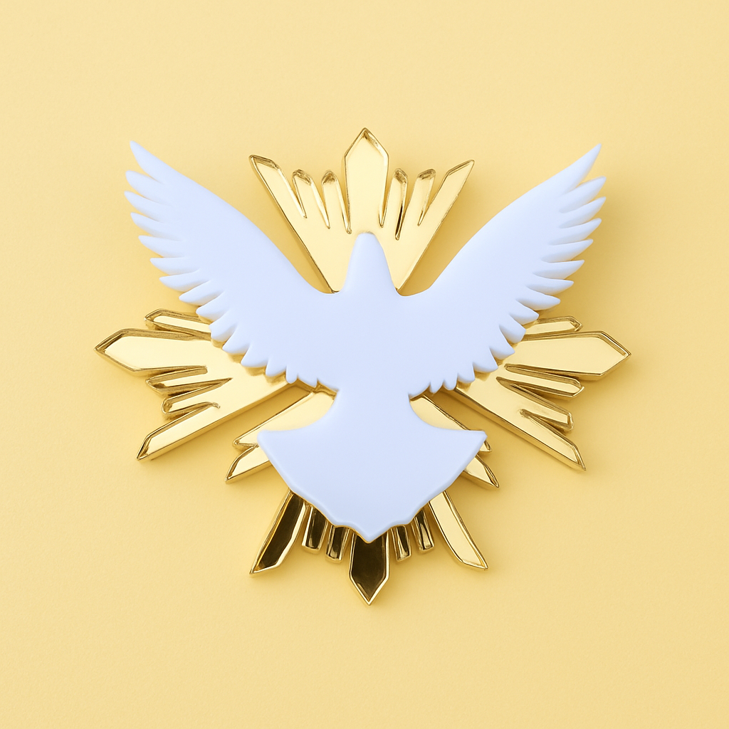 KIT 10 - Apliques Pomba Do Divino Espirito Santo Em Acrílico em Oferta na Shopee