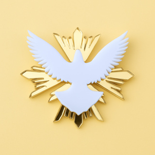 KIT 10 - Apliques Pomba Do Divino Espirito Santo Em Acrílico em Oferta na Shopee