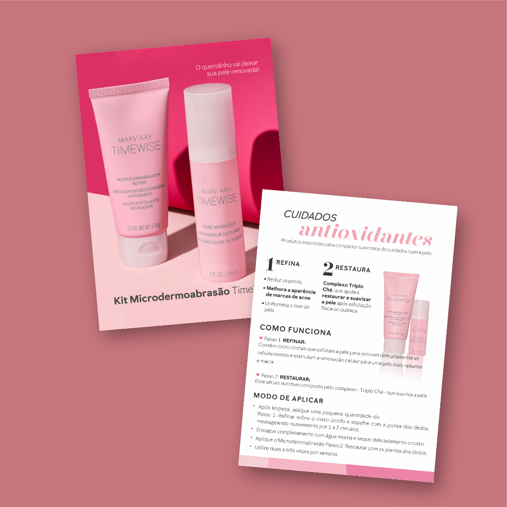 Pct 100 und Folheto Apresentação Kit Microdermoabrasão Time Wise Mary Kay