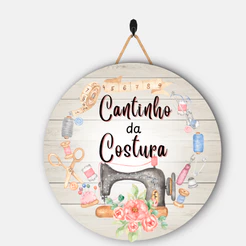 Enfeite de Porta Costura Artesanato enfeite 20cm mdf Semi brilho Perfeito