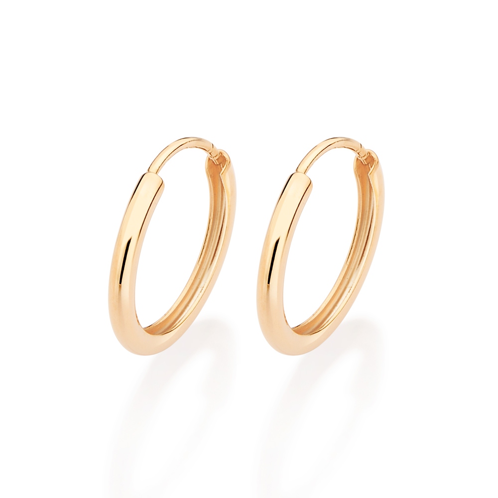 Brinco Argola Feminino Banhado a Ouro 18k 527165