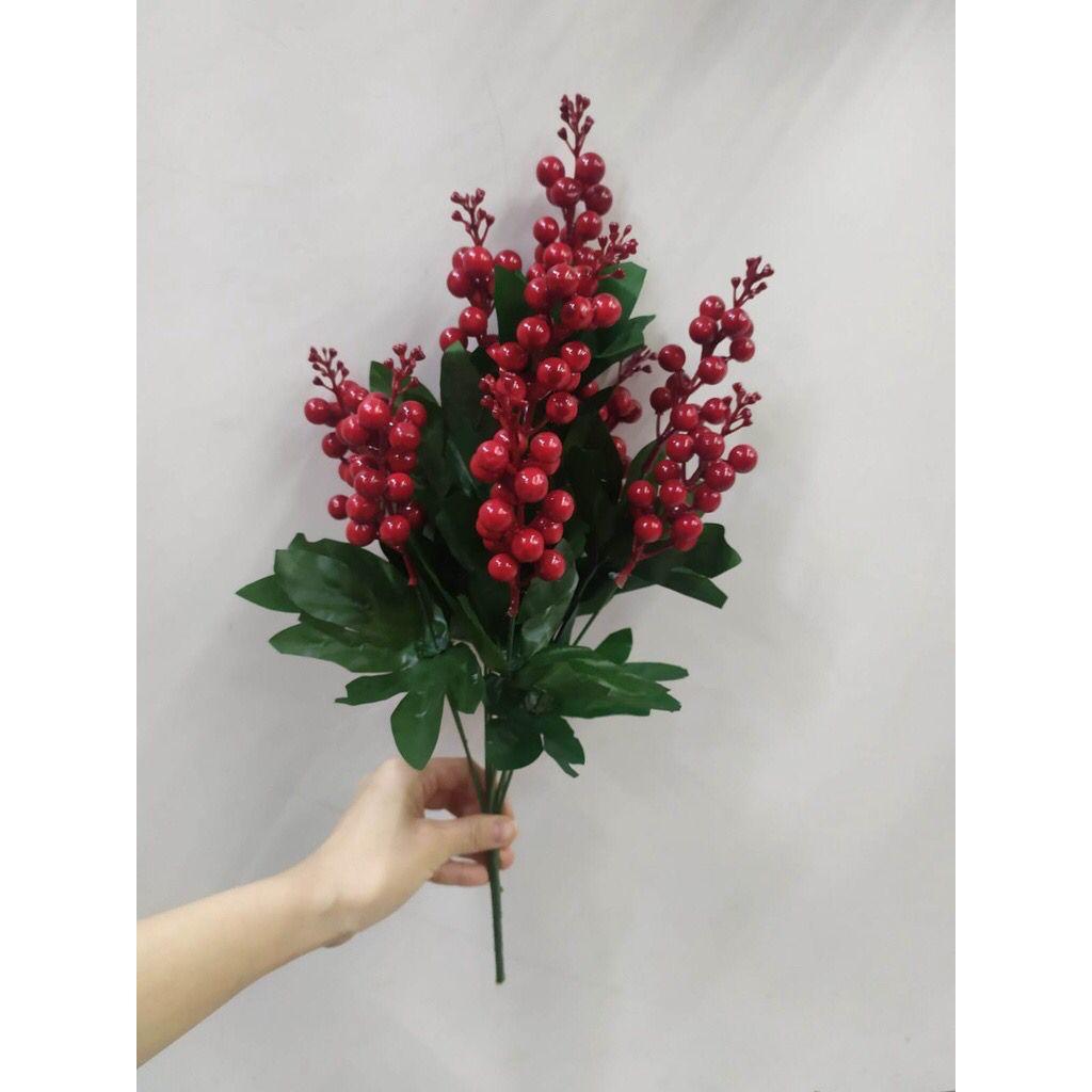 buquê com 10 azevinho para decoração de natal,árvore de natal, enfeite para decoração — imagem 2 de 2