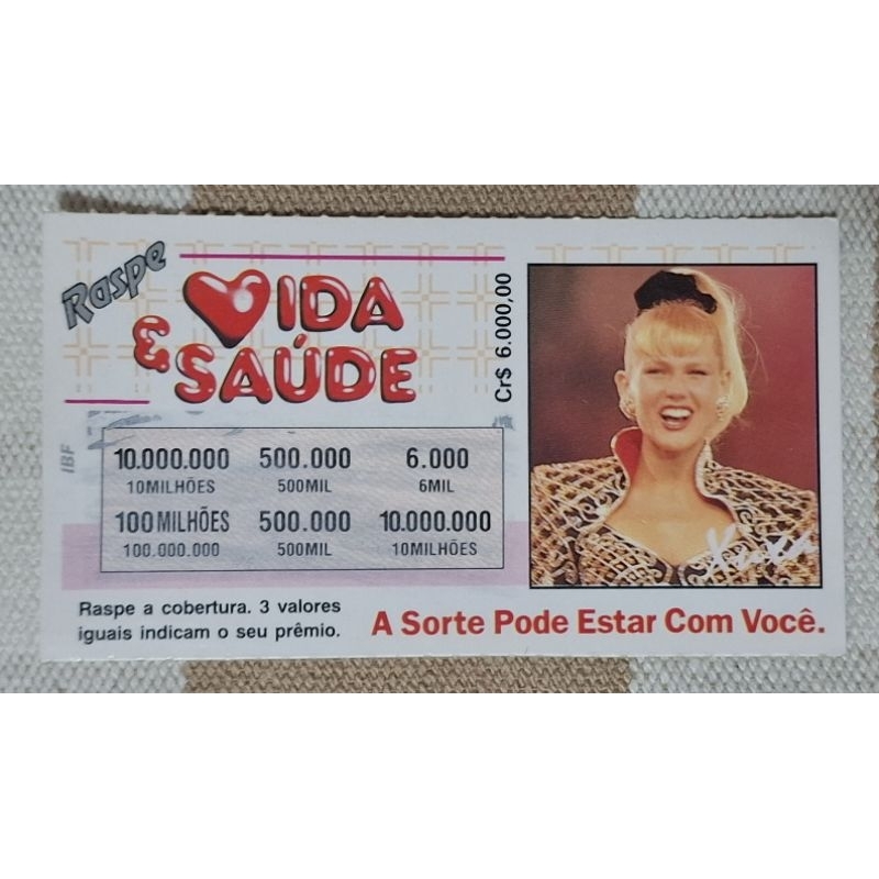 Raspadinha Xuxa Anos 1990 Raro