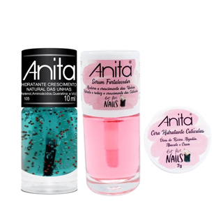 Kit 3 Anita Serum Fortalecedor + Cera Cutícula + Hidratante Crescimento em Oferta na Shopee