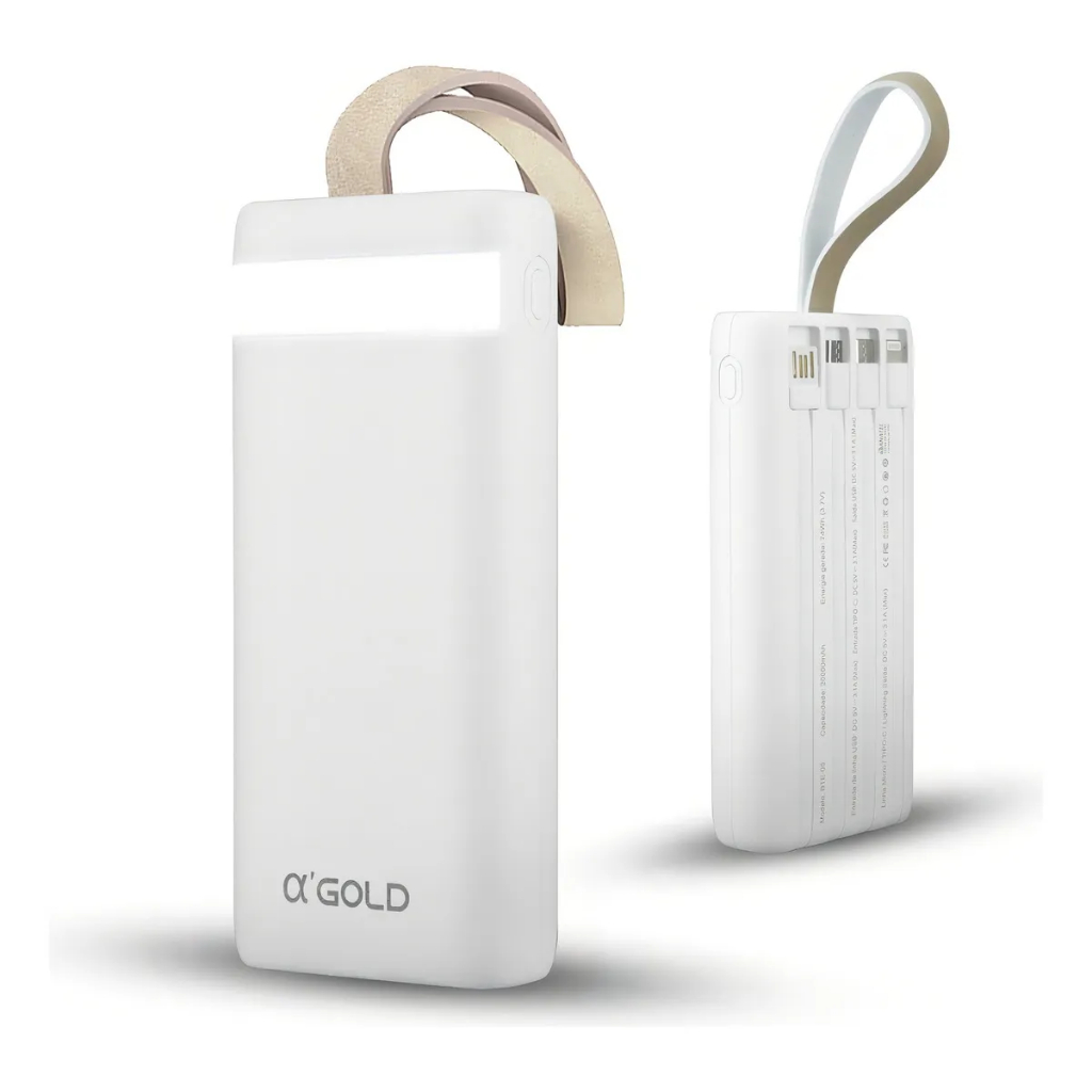 Carregador Portátil Power Bank Original 20.000 Para iPhone E Android AGOLD Bte-05