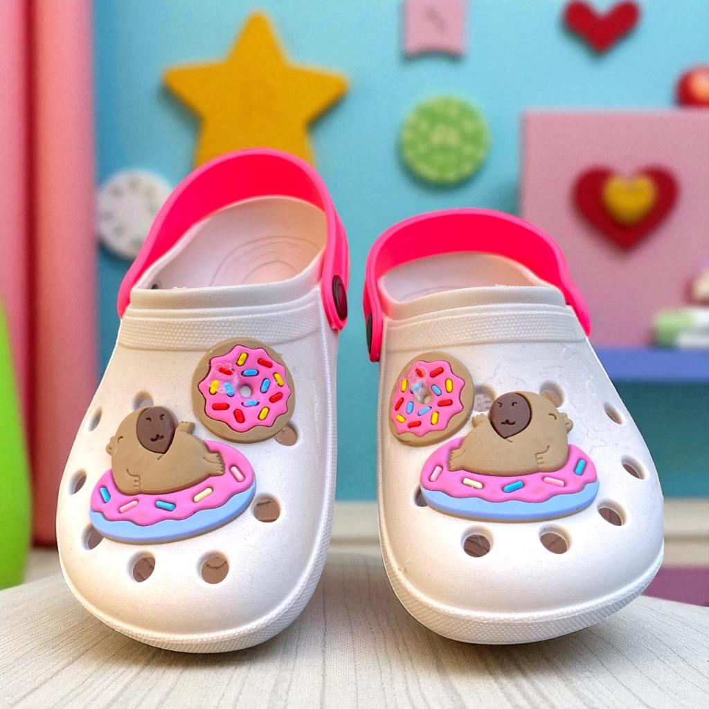 Calçado Infantil Feminino Babuche Raposinha e Capivara com Rosquinha Charmosa Leve Confortável em Oferta na Shopee