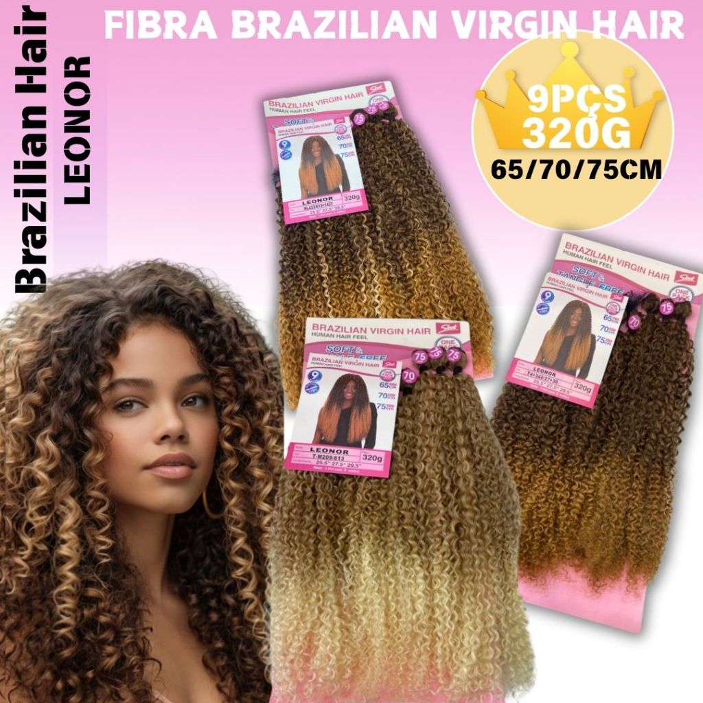 Cabelo 𝗕𝗶𝗼 Humano Brazilian Hair  Sleek Leonor 320g 75cm Cacheado A2