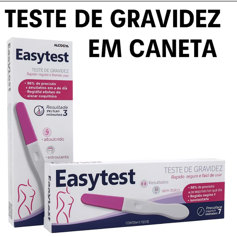 Teste de gravides c/ 1teste easy| caneta eficaz 99,00%