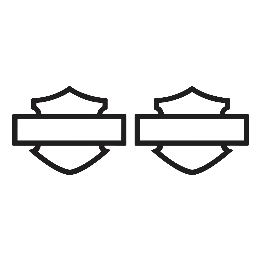 2x Adesivos Escudo Harley-Davidson