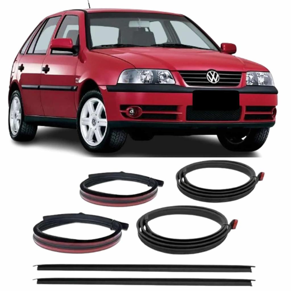 Jogo Pingadeira + Friso de teto + Lateral Parabrisa Gol G3 G4 4 Portas - PAR em Oferta na Shopee