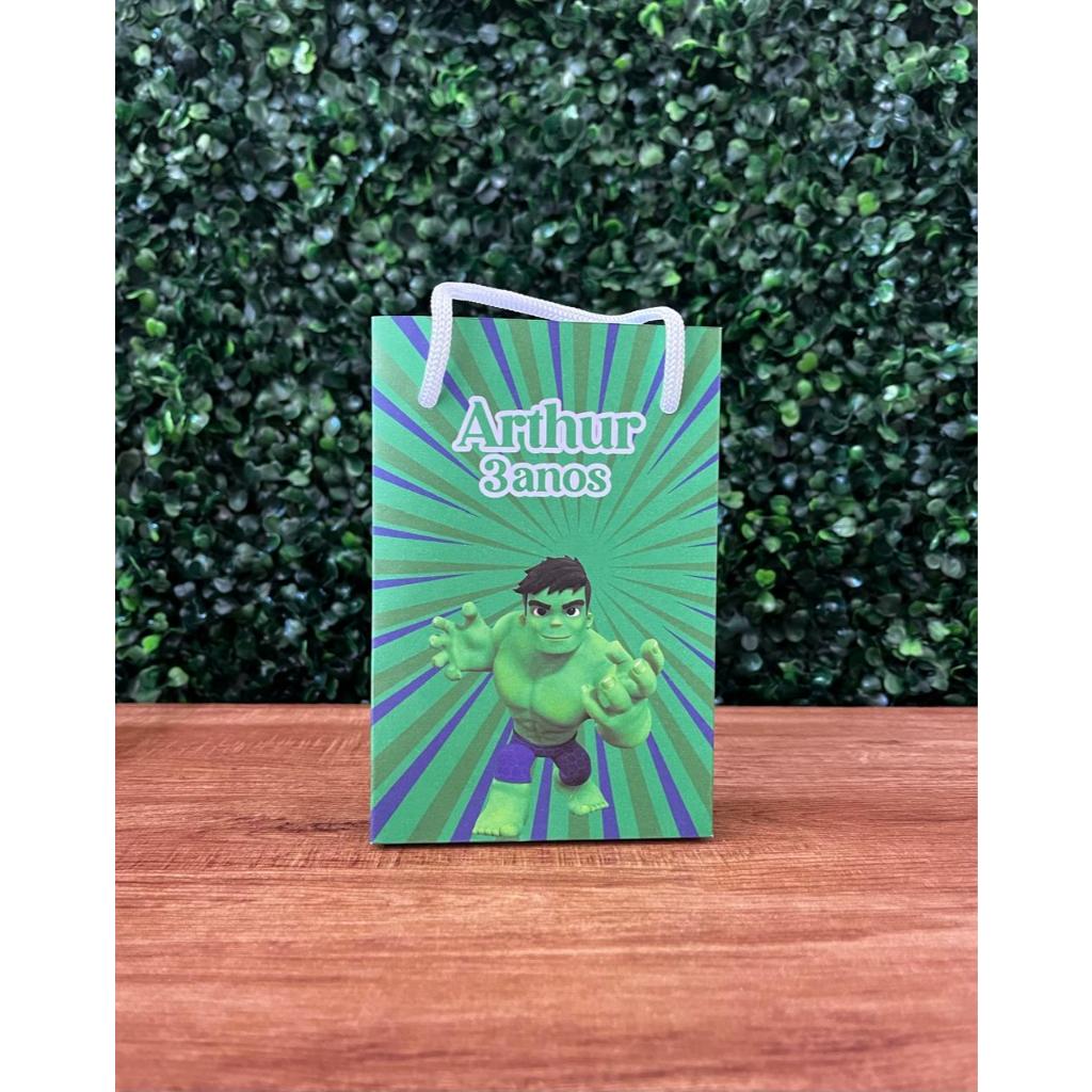 Sacolinha Surpresa Personalizada Lembrancinha Hulk PEGUE E MONTE