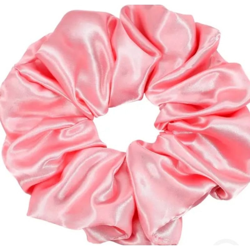 Kit 20  Xuxinha de Cetim Scrunchie  unidade Cores Rosé Gold Branca Rosa Vermelha Preta