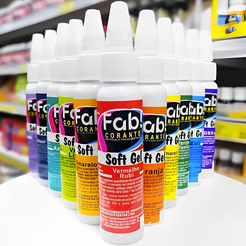 Corante Soft Gel Fab 25g Comestível Concentrado Softgel em Oferta na Shopee