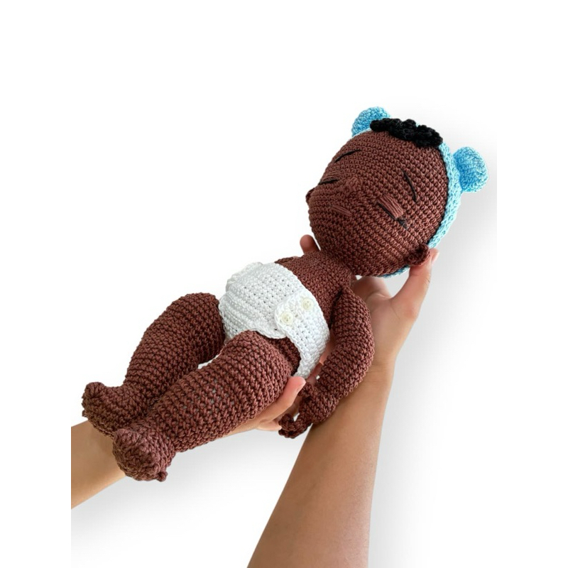 Bebê em amigurumi meu aconchego realista crochê boneca educação perinatal doula enfermagem obstétrica didático