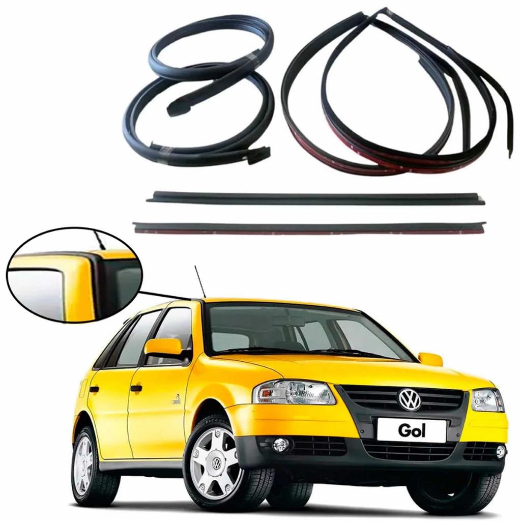 Par Borracha Pingadeira + Friso De Teto Gol G3 G4 4 Portas 6 peças em Oferta na Shopee