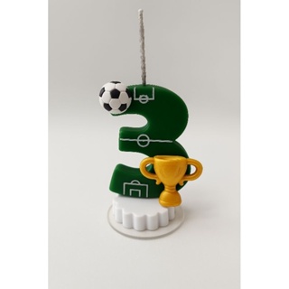 Vela Personalizada Tema Futebol em Biscuit Para Festa Infantil Aniversário em Oferta na Shopee