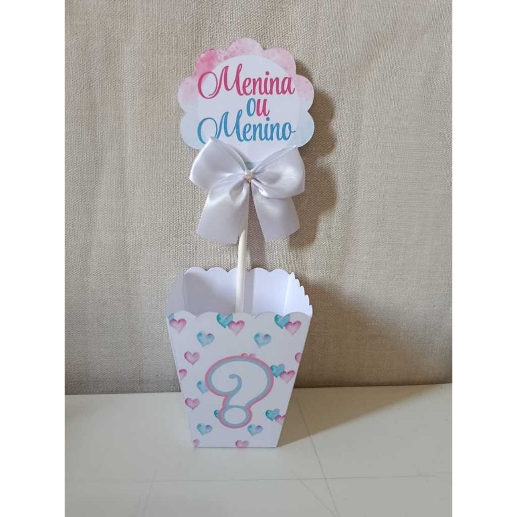 PEGUE E MONTE - KIT centro de mesa chá revelaçao URSINHOS AZUL E ROSA  Chá de bebe,festa,lembrasinha,caixas,ursinhos