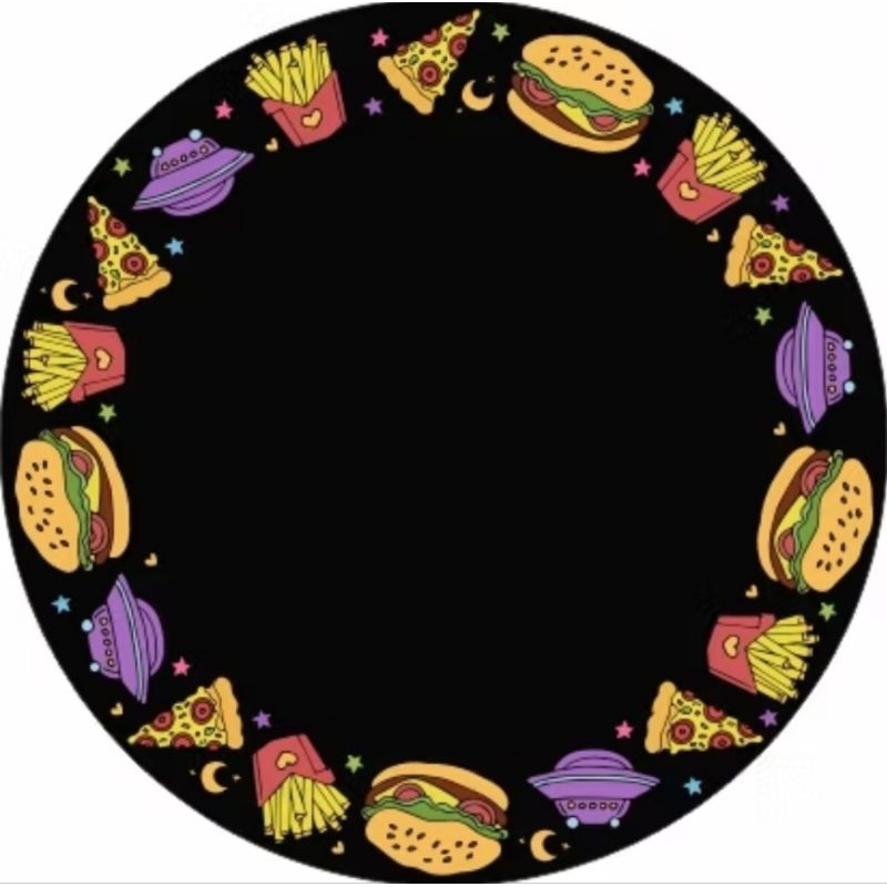 Souplast capa de tecido - Mesa Posta Tema Fast Food