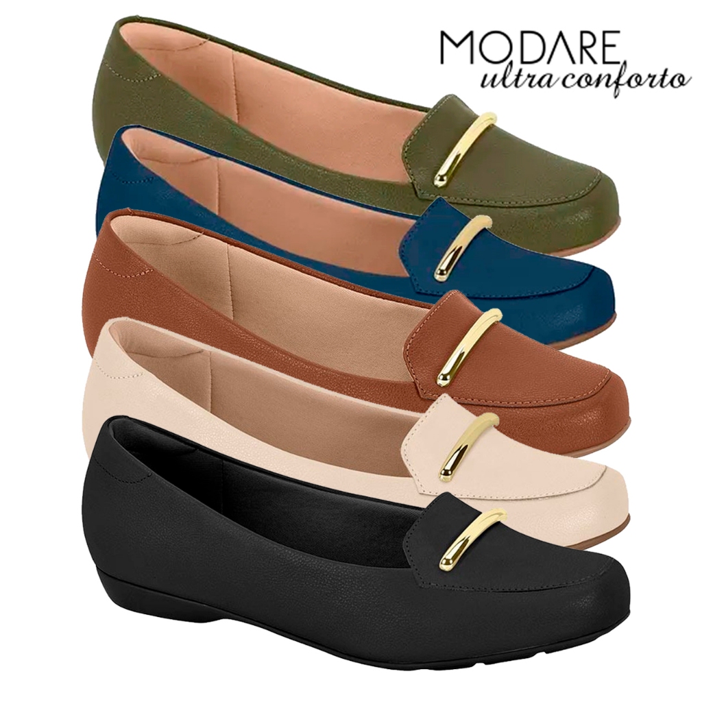 Sapato Feminino Modare Sapatilha Ortopédico Anabela Esporão Ultraconforto Confortável Original em Oferta na Shopee
