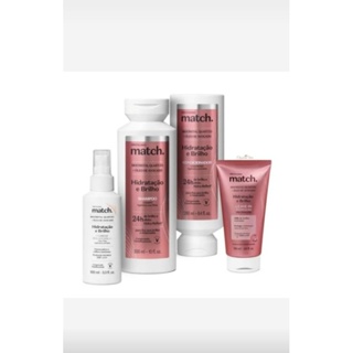 Shampoo e condicionador Match Linha Hidratação e Brilho 24 hrs de Brilho. em Oferta na Shopee