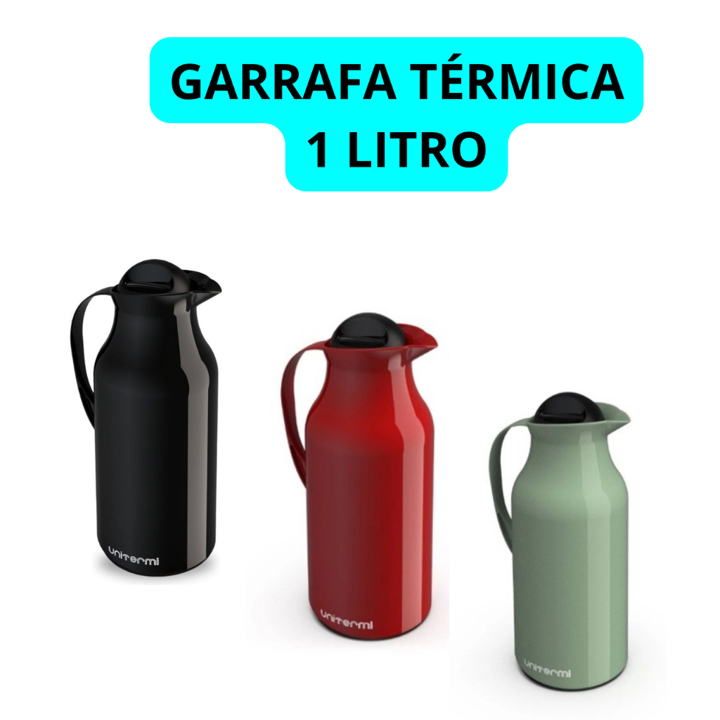 garrafa térmica 1 litro Siena Unitermi café chá em Oferta na Shopee