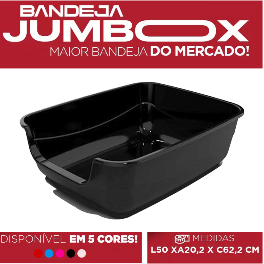 Caixa de Areia para gatos bandeja pet Jumbox Pet Injet A maior do Mercado