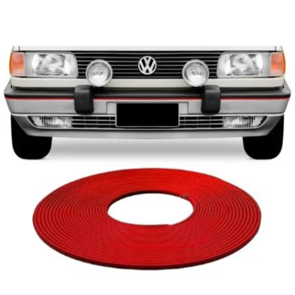 Friso Vermelho Parachoque Gol CL GL Gti Gts  1897 1988 89 90 91 92 93 a 1994