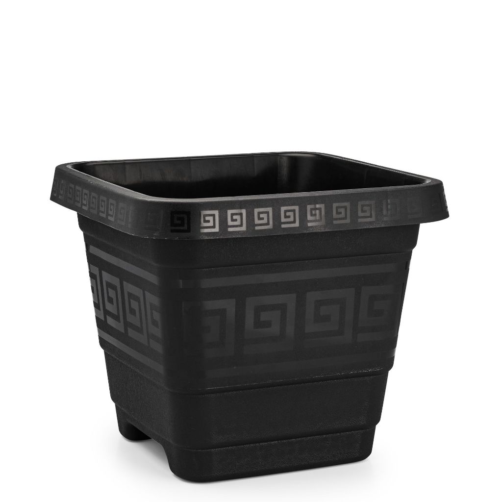 kit 6 Vasos Quadrado Preto 29 Litros - Hortas, Árvores Frutíferas e Ornamentais, interno e externo