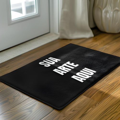 Tapete Porta de Entrada com Sua Arte Empresa Aqui Antiderrapante 40x60 - 70x30 - 40x80