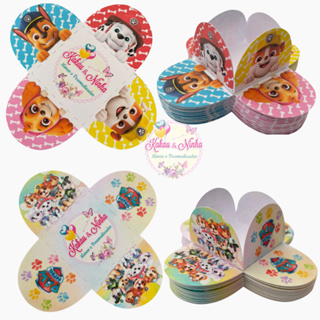 50 Forminhas 4 Pétalas Patrulha Canina Festas Aniversários Forminhas para Doces Confeitaria em Oferta na Shopee