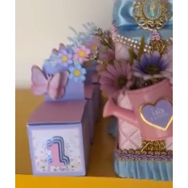 Lembrancinha Personalizado Kit Luxo e Clássico Jardim Encantado/ borboletas|MONTADO, C/ LAÇO  E COM TAG 3D/ Caixinhas