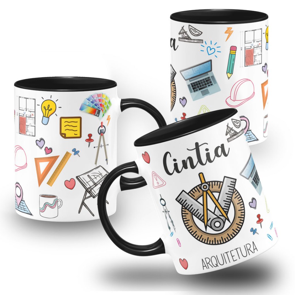 Caneca Arquitetura Profissão Arquiteto com Nome