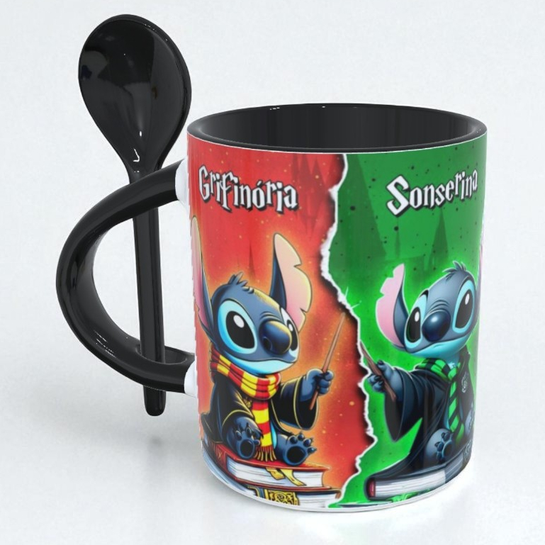 Caneca Stitch Potter Personalizada Porcelana Porcelana