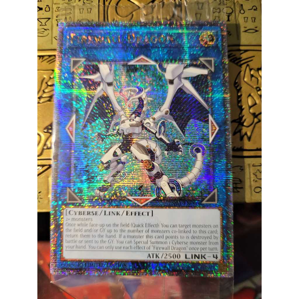 Firewall Dragon. Raridade Quarter Century Secret Rare. 25 Anos de Yugioh Original Konami. LACRADO.