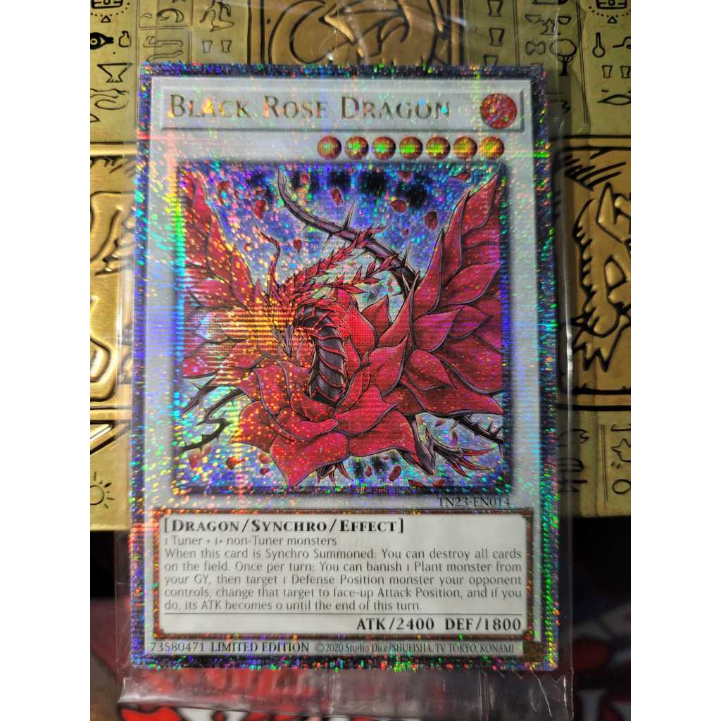 Black Rose Dragon. Raridade Quarter Century Secret Rare. 25 Anos de Yugioh Original Konami. LACRADO.