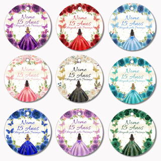 TAG Com Furo Personalizada - 15 Anos - Meus 15 Anos - Debutante - 5x5 cm. em Oferta na Shopee