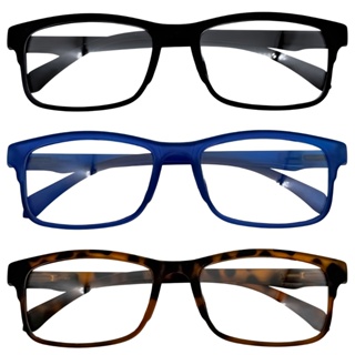Kit 3 Óculos Leitura Emborrachado Lentes Grau Perto Descanso Presbiopia Vista Cansada Farmacia em Oferta na Shopee