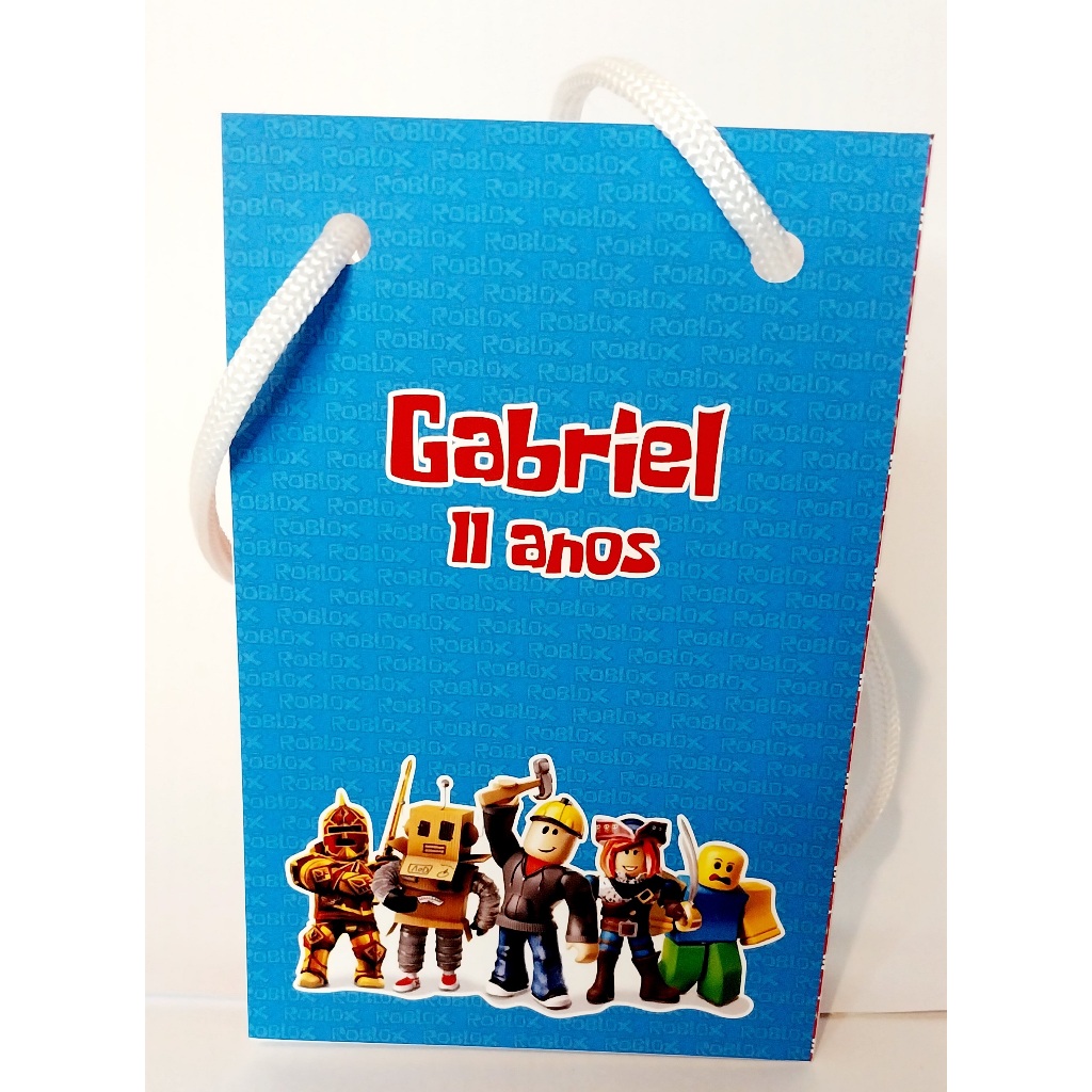 SACOLINHAS PERSONALIZADAS PARA LEMBRANCINHA ROBLOX/SACOLA PEQUENA/ANIVERSÁRIO